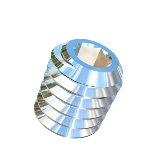 Titanium #6-40 X 3/16 UNF Allied Titanium Set Screw, Socket Drive with Cone Point and 3A Threads